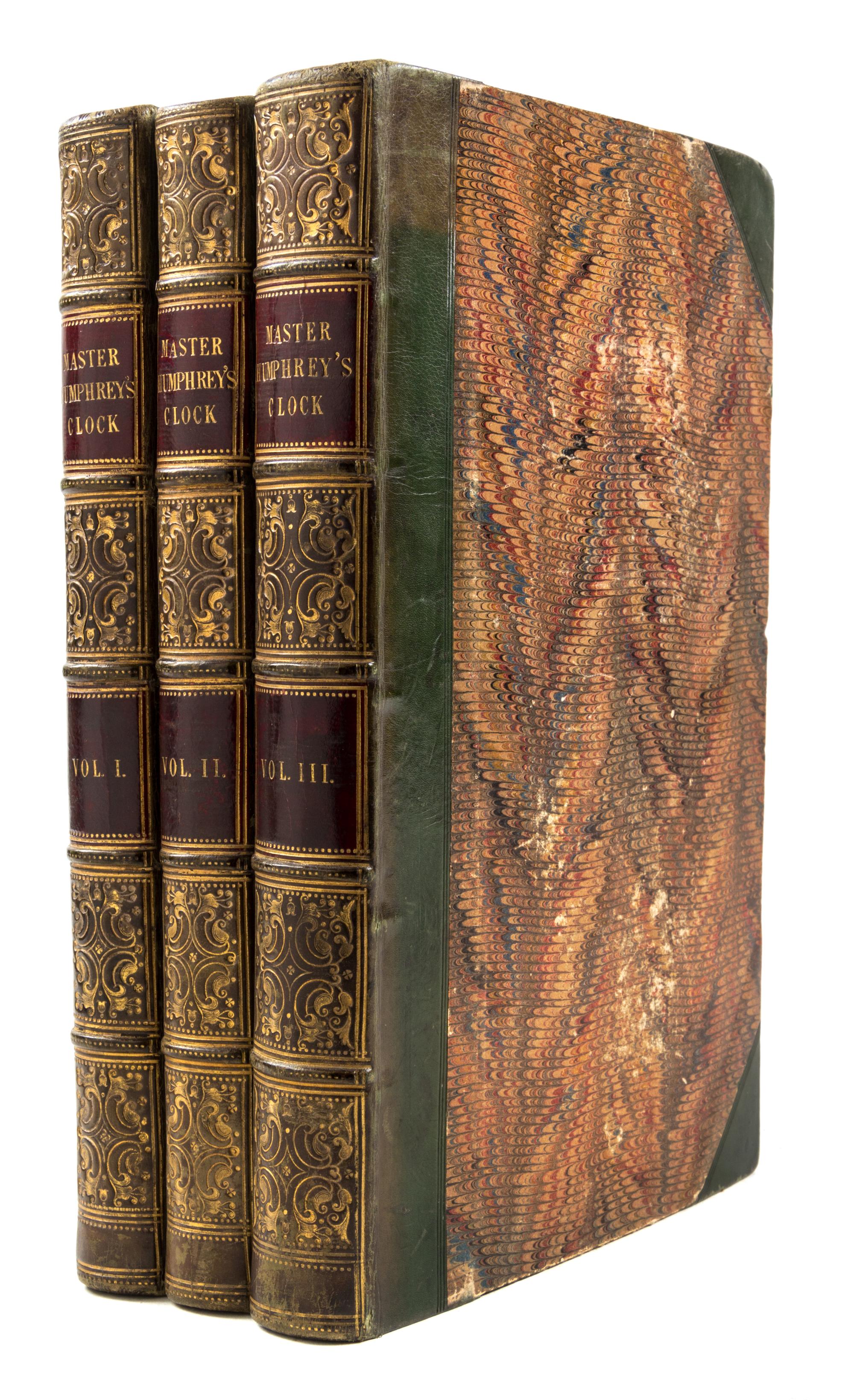 DICKENS, CHARLES. Master Humphrey's Clock. London, 1850. 3 vols. First edition in book form.