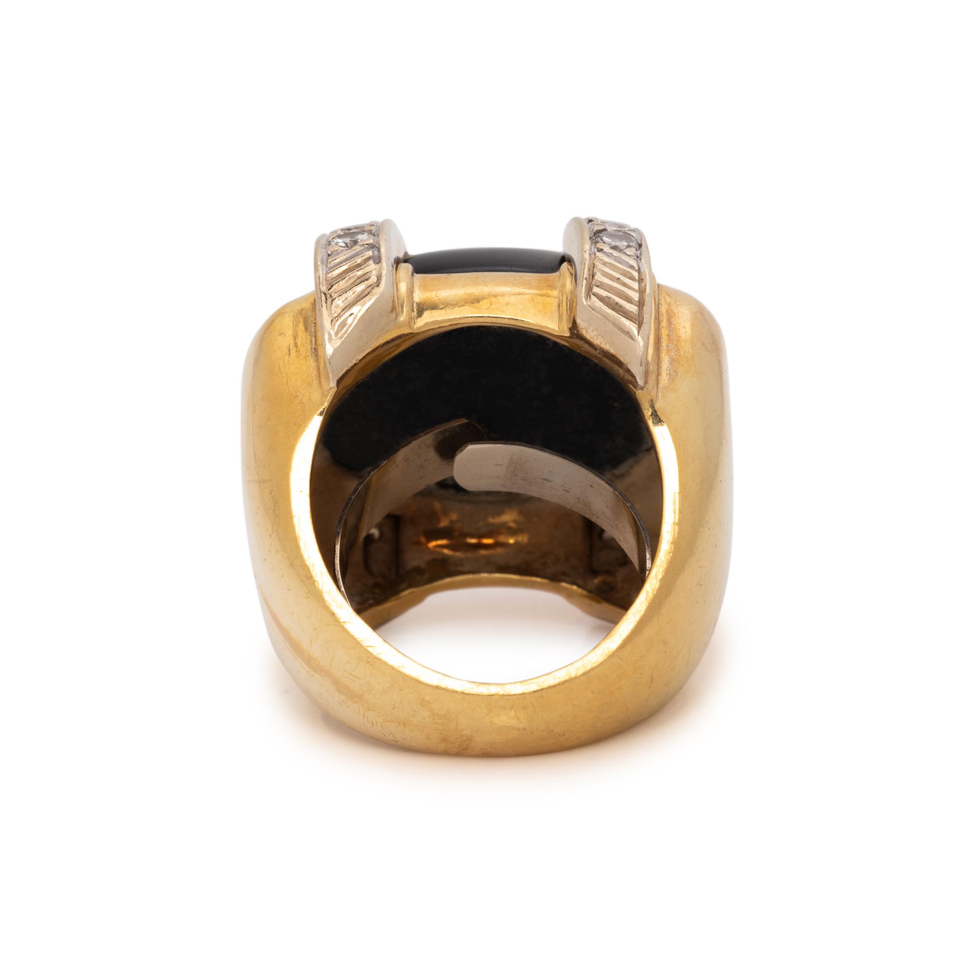 ONYX AND DIAMOND RING
