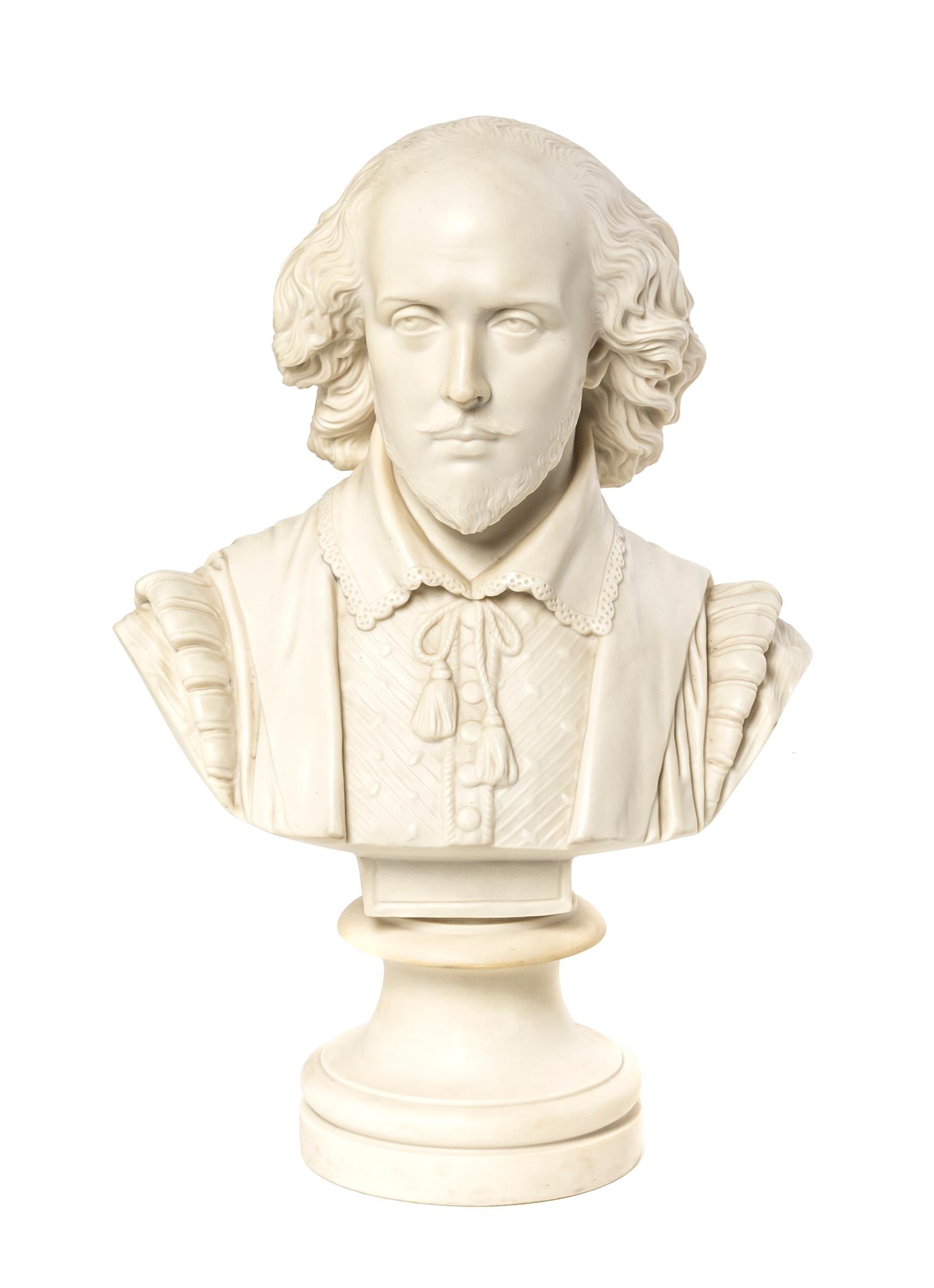 A Copeland Parianware Bust, after Raffaello Monti (Italian 1818-1891), Height 13 1/4 inches.