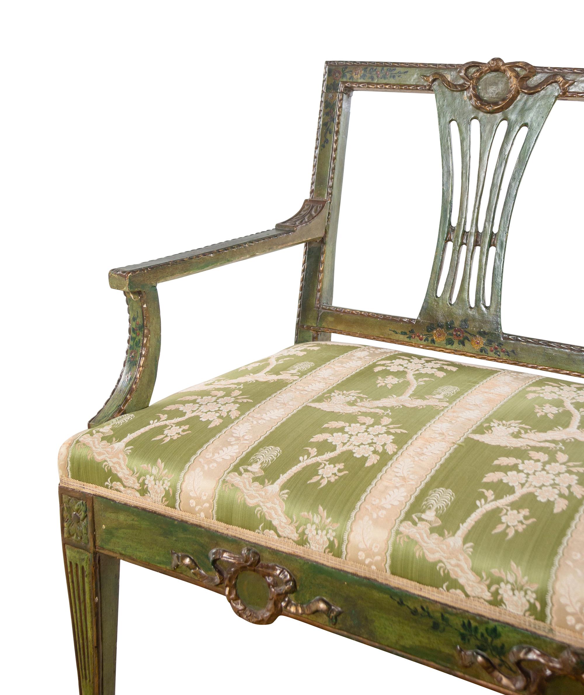 An Italian Painted Settee