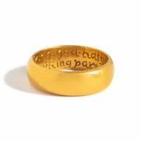 An English Gold Posy Ring with Inscription