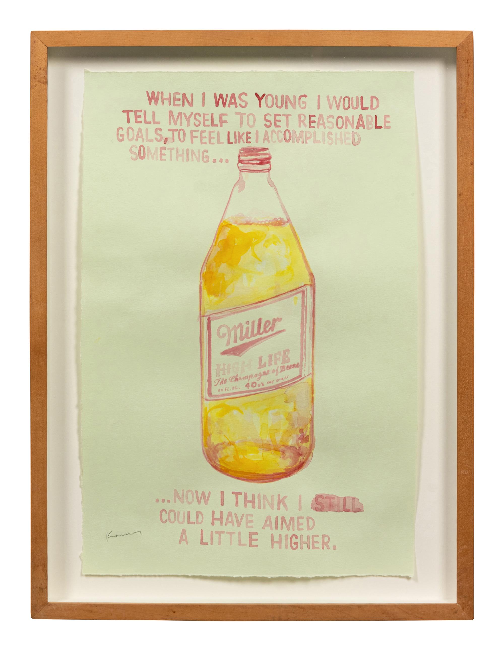Untitled (I had a wonderful childhood ), 2006, Untitled (sometimes I wonder...), 2005 , and Untitled (Miller A little higher) , 2006 (a group of three works)