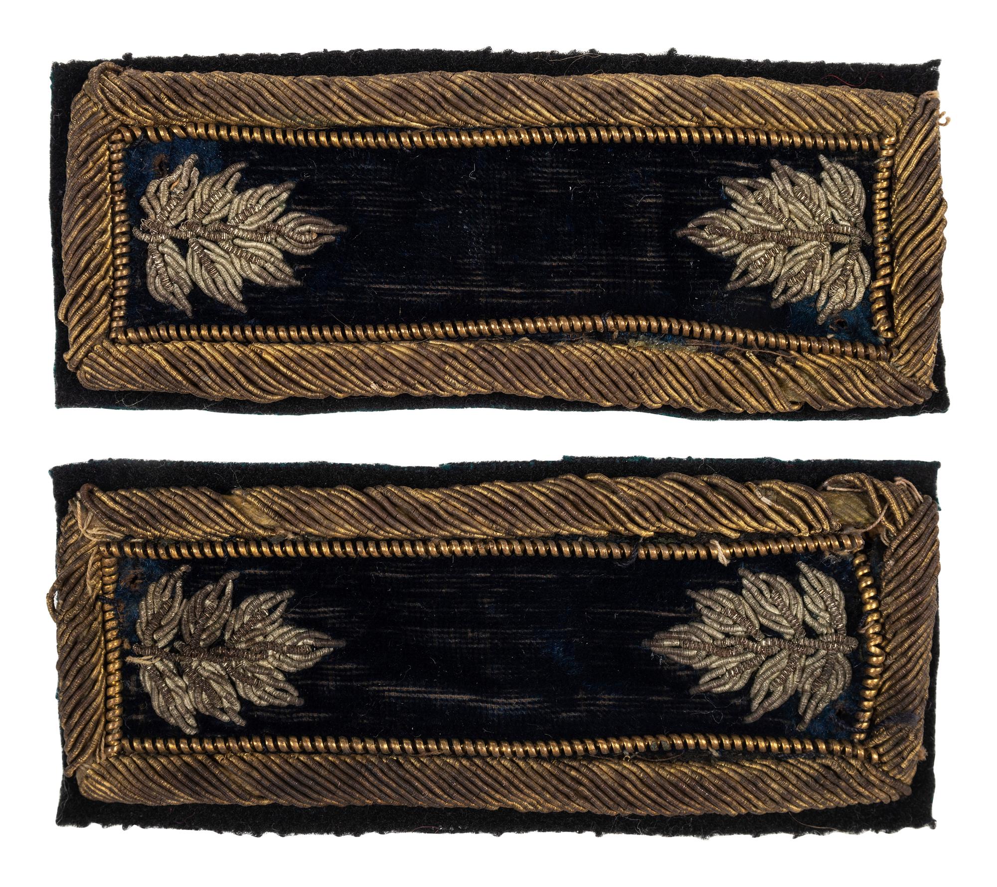 [CIVIL WAR]. Lieutenant colonel of staff shoulder straps.
