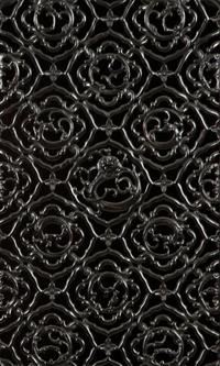 A Chinese Black Lacquer Cabinet with Pierce-carved Upper Door Panels