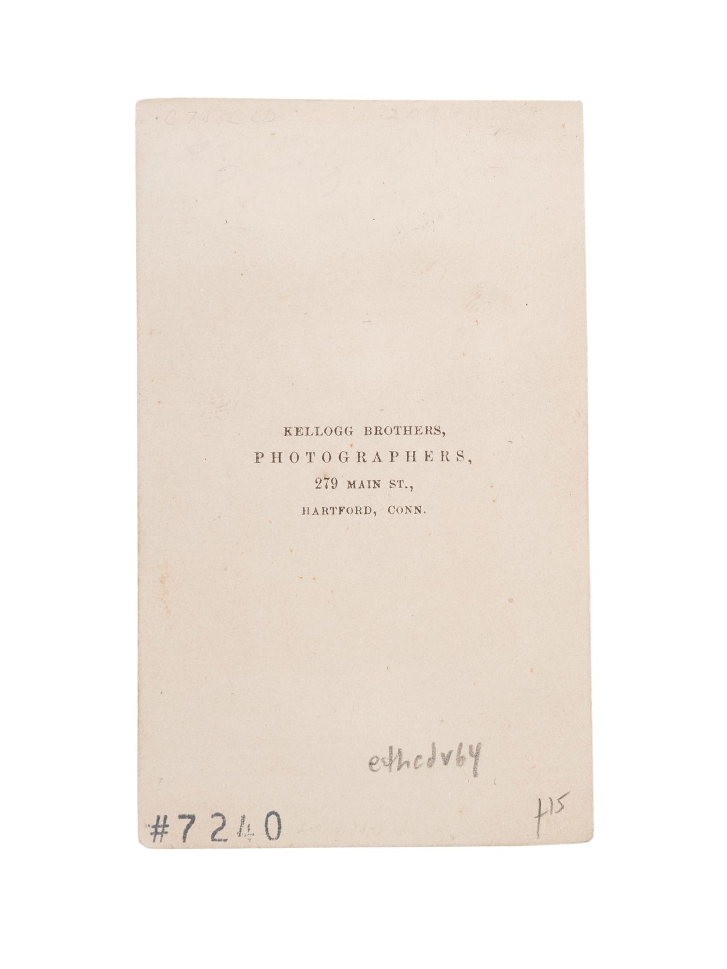 [SLAVERY & ABOLITION]. KELLOGG BROTHERS, photographers. CDV of "Redeemed Slave Child" Fannie Virginia Casseopia Lawrence. New York: C.S. Lawrence, 1863.
