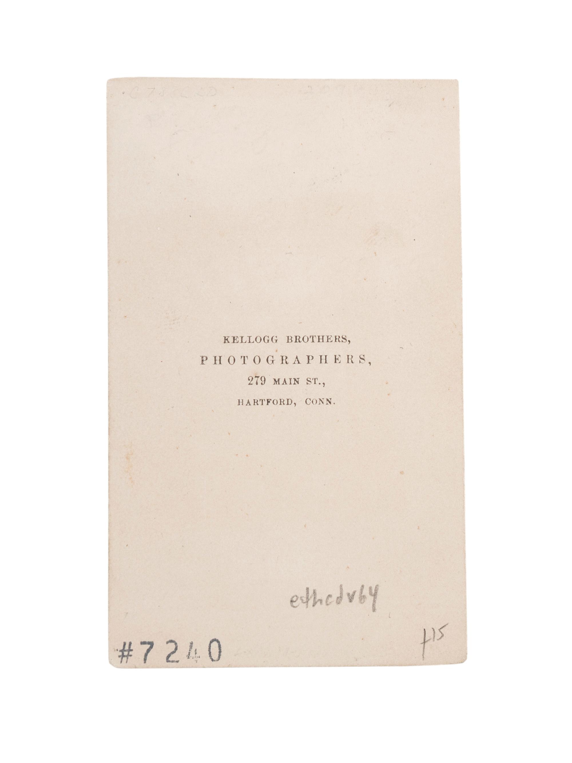 [SLAVERY & ABOLITION]. KELLOGG BROTHERS, photographers. CDV of "Redeemed Slave Child" Fannie Virginia Casseopia Lawrence. New York: C.S. Lawrence, 1863.