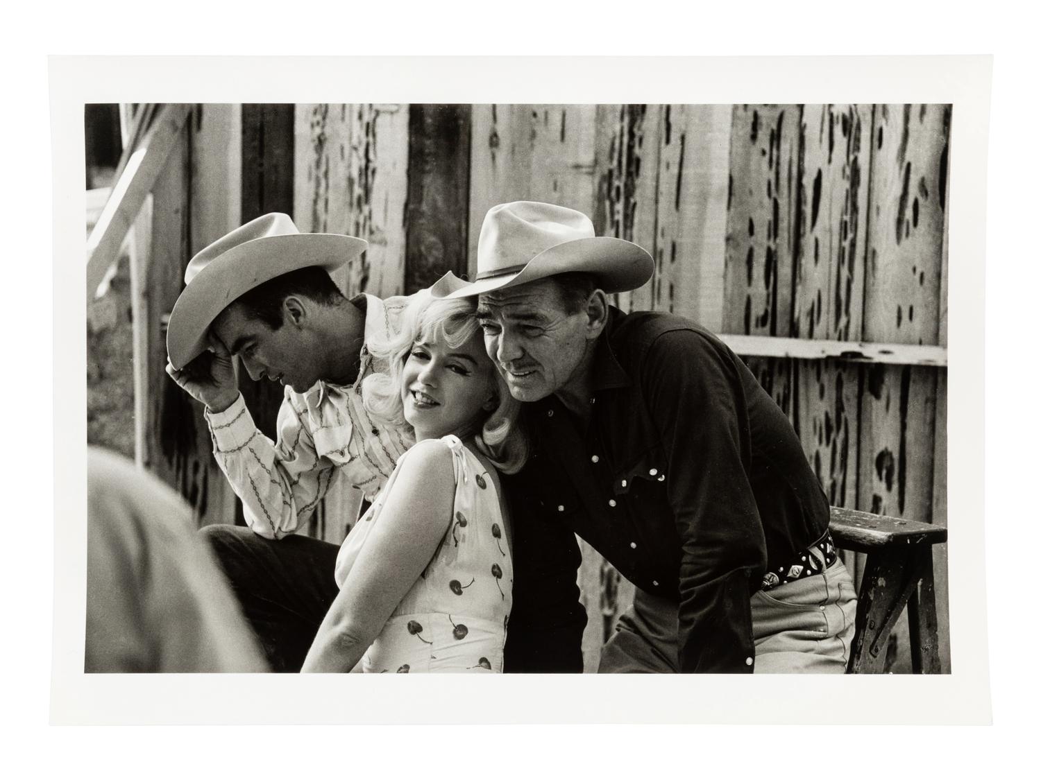 Ernst Haas (1921-1986) Marilyn Monroe, Clark Gable and Montgomery Clift (on the set of "The Misfits,") Nevada, 1960