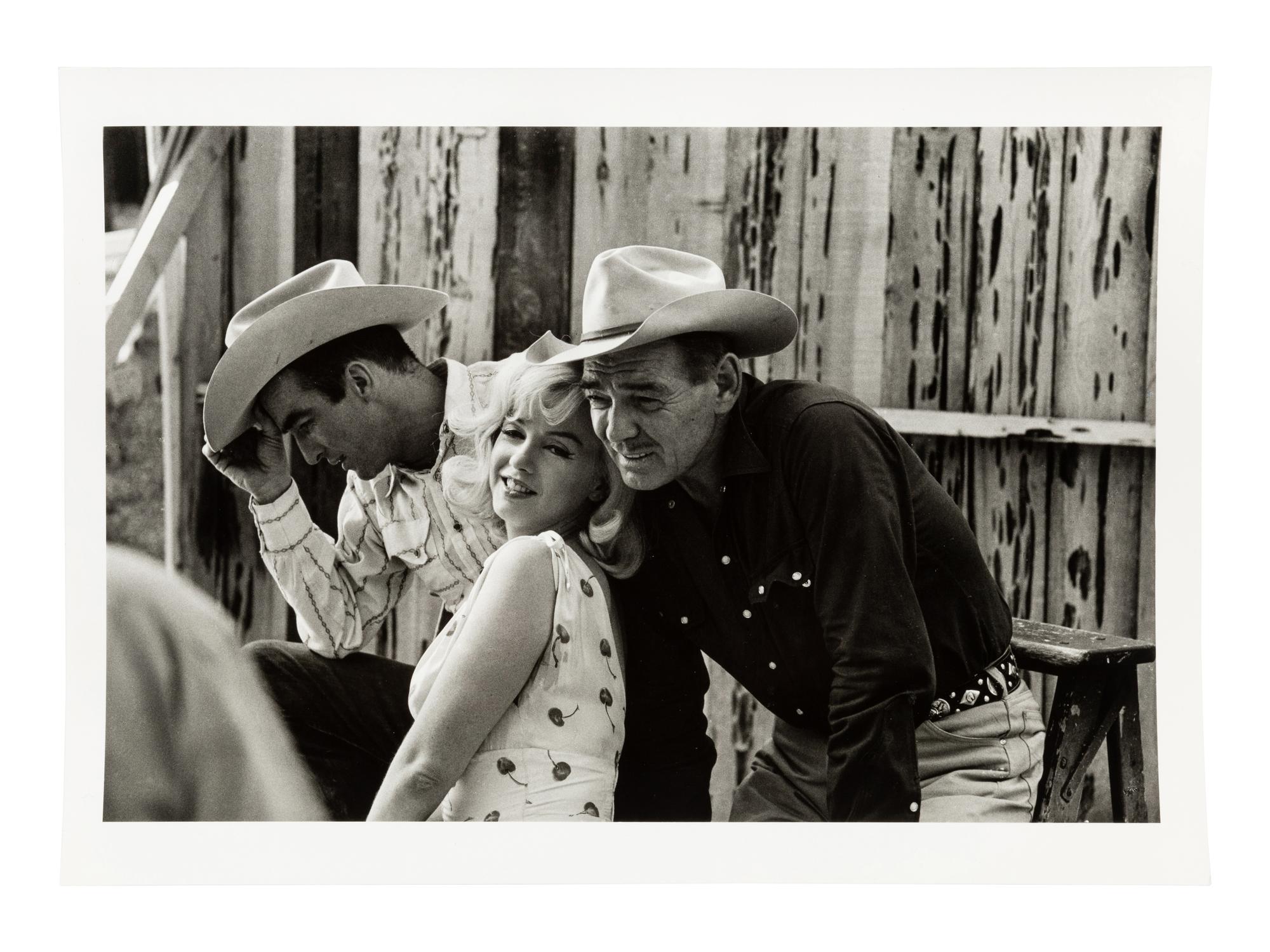 Ernst Haas (1921-1986) Marilyn Monroe, Clark Gable and Montgomery Clift (on the set of "The Misfits,") Nevada, 1960