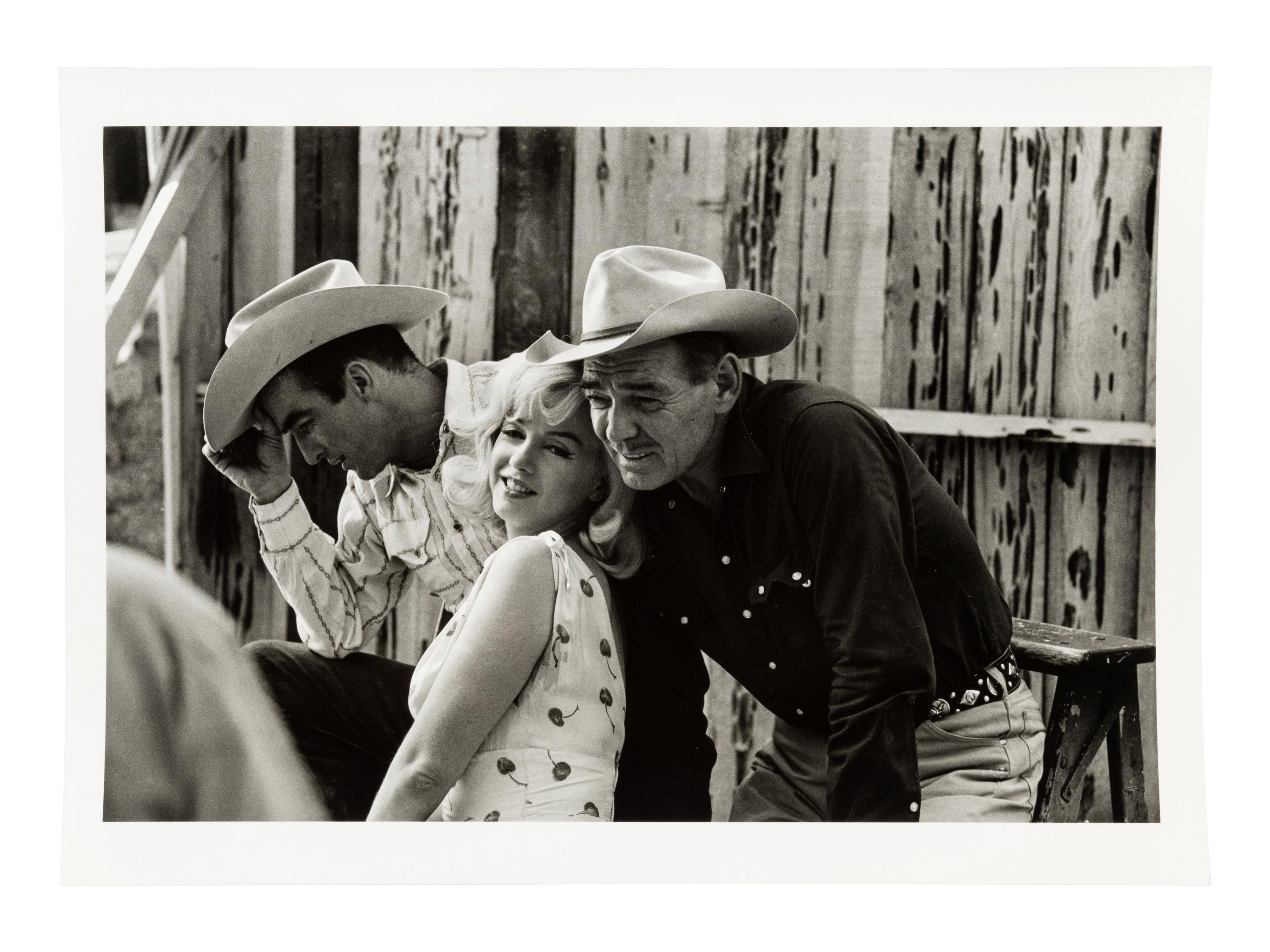 Ernst Haas (1921-1986) Marilyn Monroe, Clark Gable and Montgomery Clift (on the set of "The Misfits,") Nevada, 1960