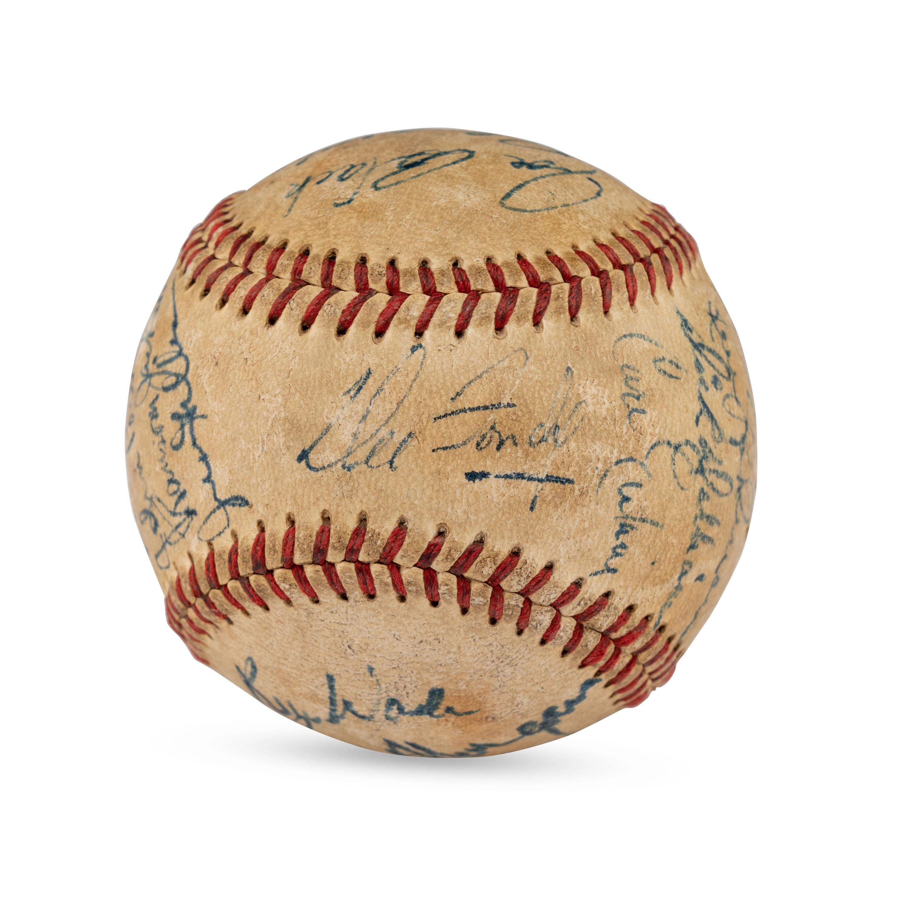 A 1952 Brooklyn Dodgers Team Signed Autograph Baseball