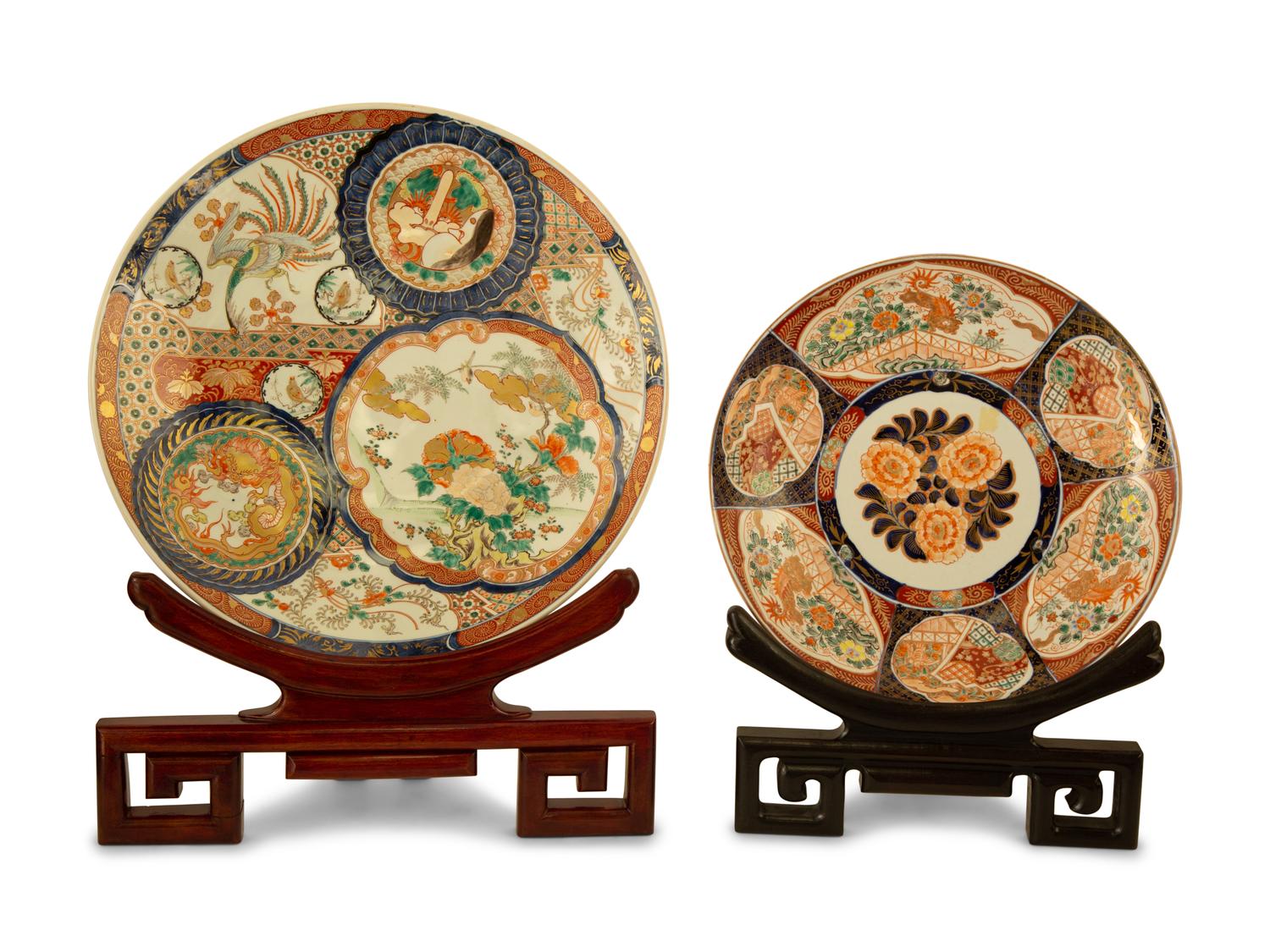 A Pair of Imari Porcelain Chargers