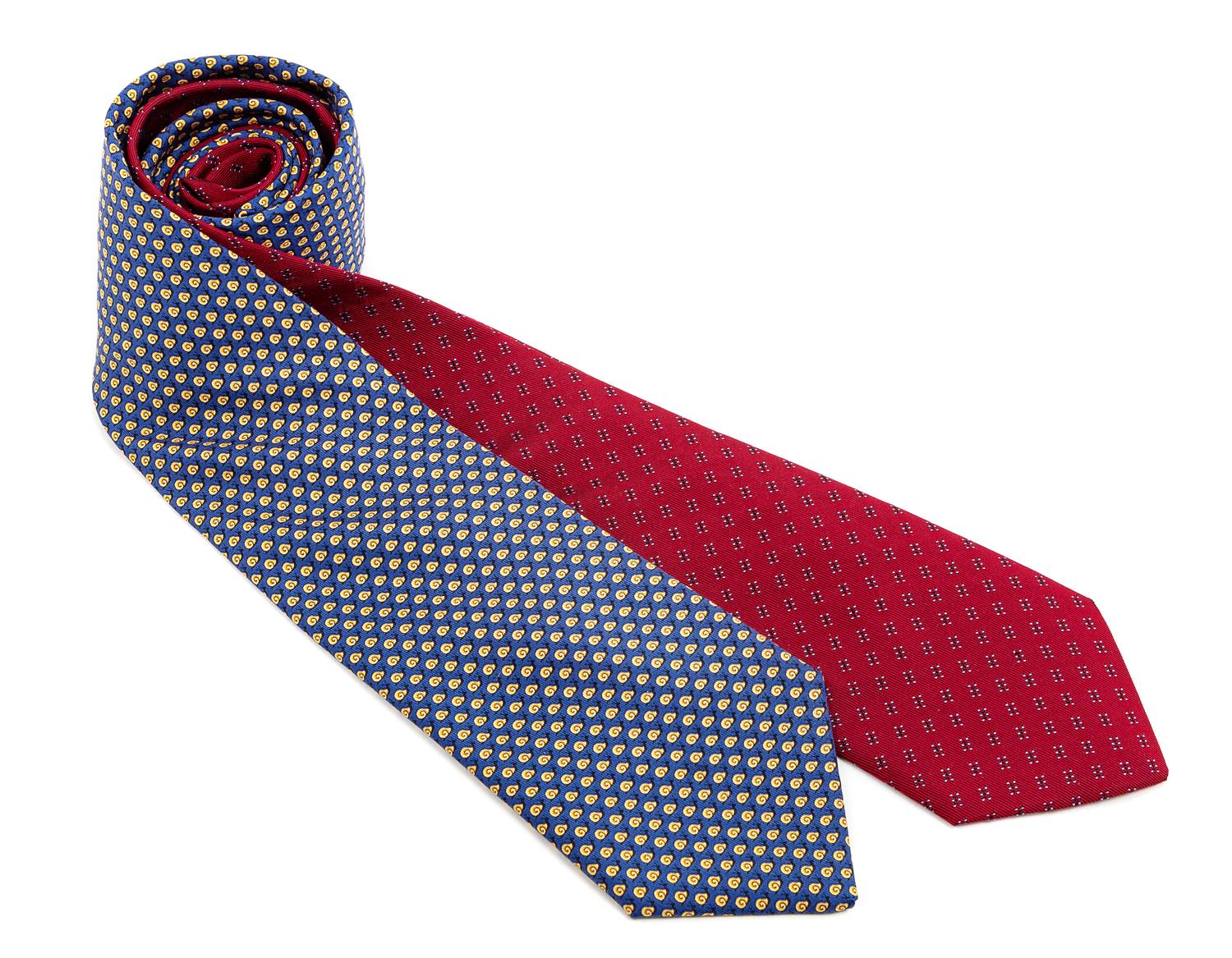 A Pair of Hermès Silk Ties,