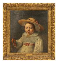 Portrait of a Child in Straw Hat
