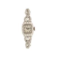 Hamilton, Platinum and Diamond Watch