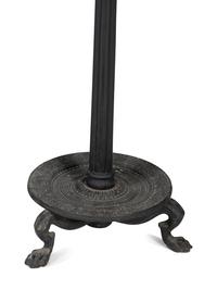 A Pair of Neoclassical Style Cast Metal Floor Lamps