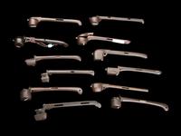 12 Japanese Silver Inlaid Bronze Portable Writing Sets, Yatate