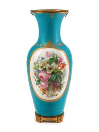 A Large Louis XVI Style Gilt-Bronze-Mounted Sèvres Style Porcelain Urn — 19TH CENTURY
