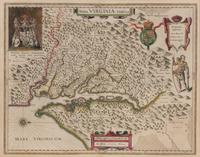 [MAP]. BLAEU, Willem and Jan. Nova Virginiae tabula . [Amsterdam, ca 1631].