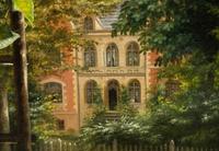 Manor in a Sun-Dappled Garden