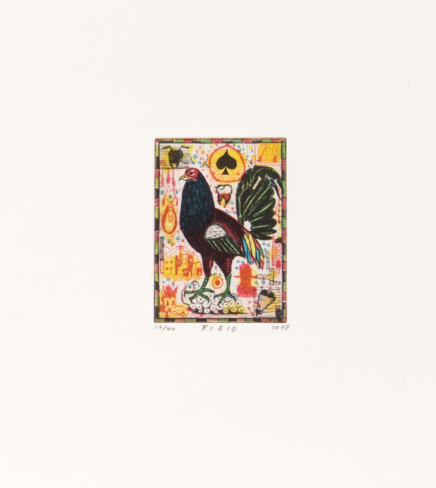 Tony Fitzpatrick, (American, 1958), Pinto, Azul and Rubio, 1997 (a group of 3)