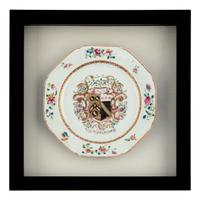 A Set of Three Framed Chinese Export Porcelain Plates