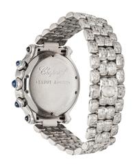CHOPARD, STAINLESS STEEL AND DIAMOND CHRONOGRAPH 'HAPPY SPORT' WATCH