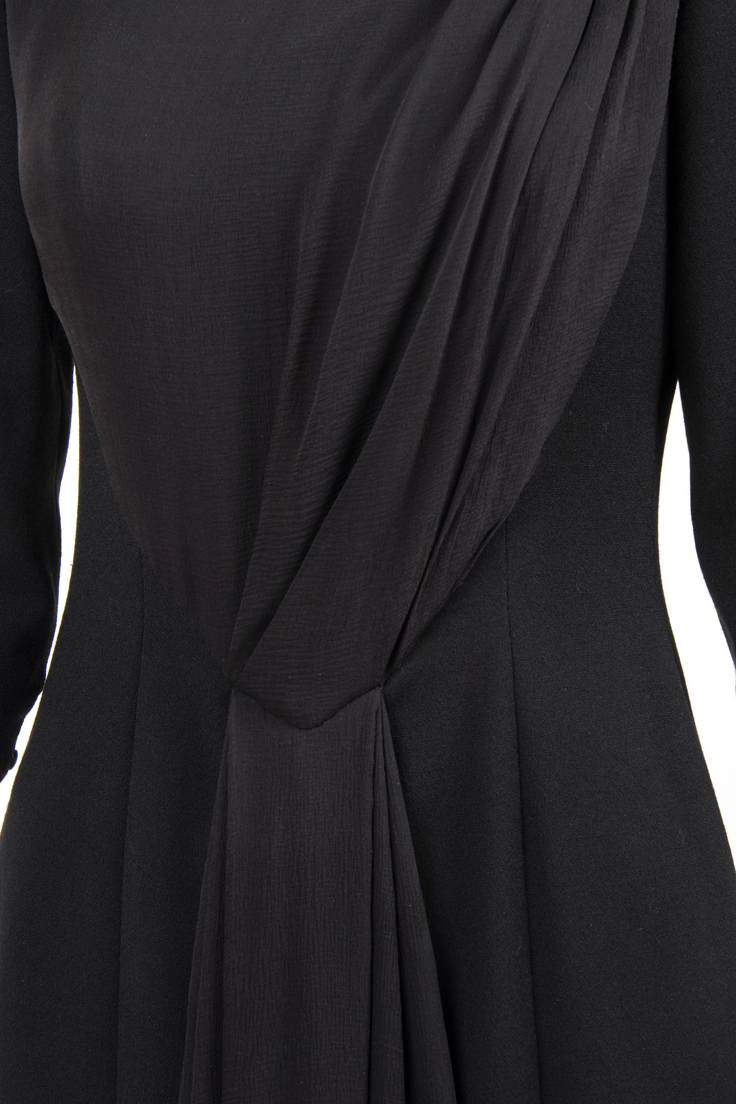 Christian Dior Haute Couture Wool Dress with Gathered Silk Chiffon, Spring/Summer 2007