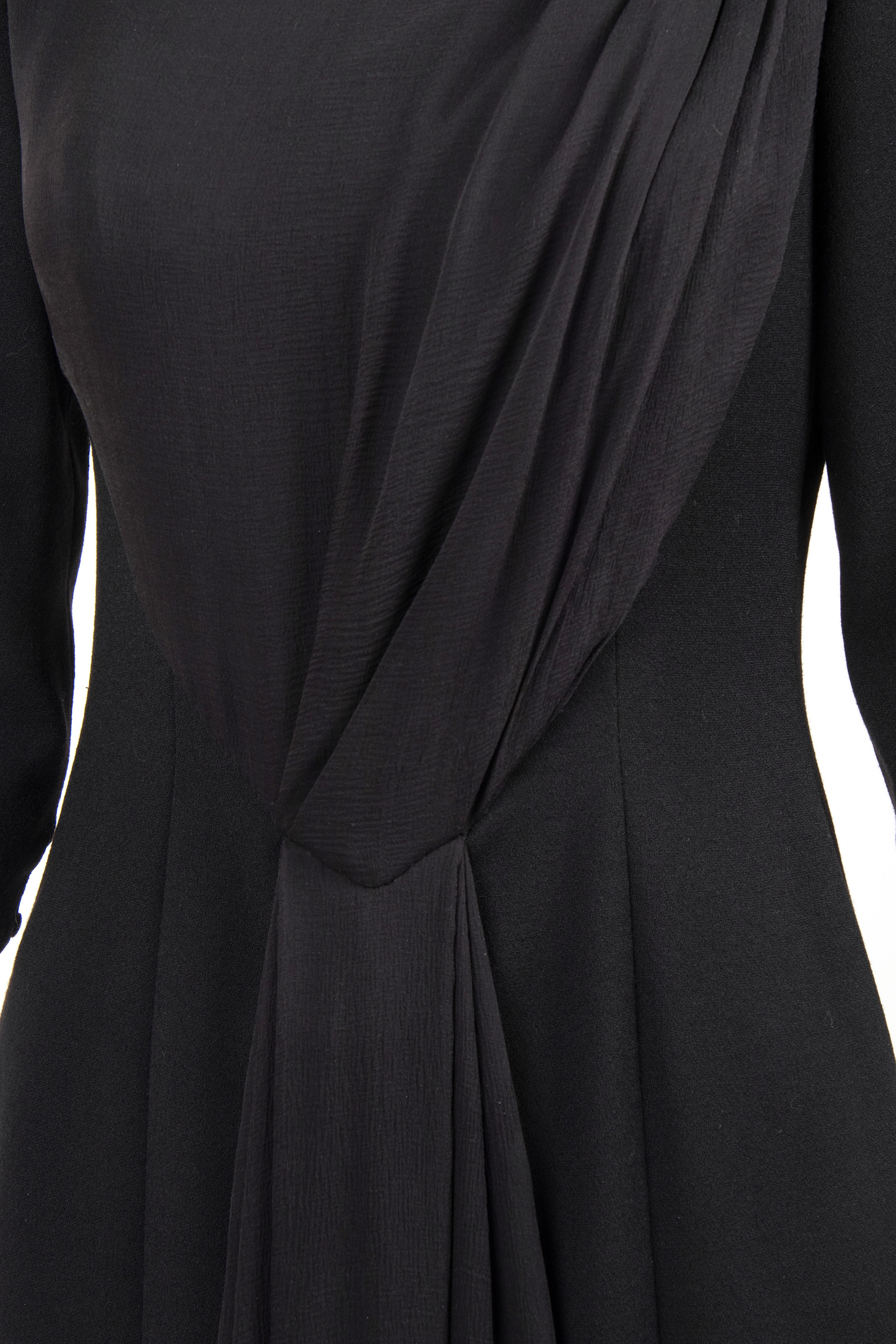 Christian Dior Haute Couture Wool Dress with Gathered Silk Chiffon, Spring/Summer 2007