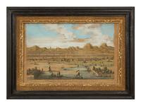 A Set of Five Colored Engravings of Views of China, After Augustin Heckel
