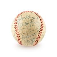 A 1955 Chicago White Sox Team Signed Autograph Baseball Including Nellie Fox (Beckett Authentication Services) - 30 Signatures