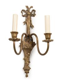 Two Pairs of Gilt Metal Sconces