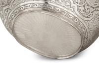 A Large Russian Silver and Jade-Mounted Kovsh
