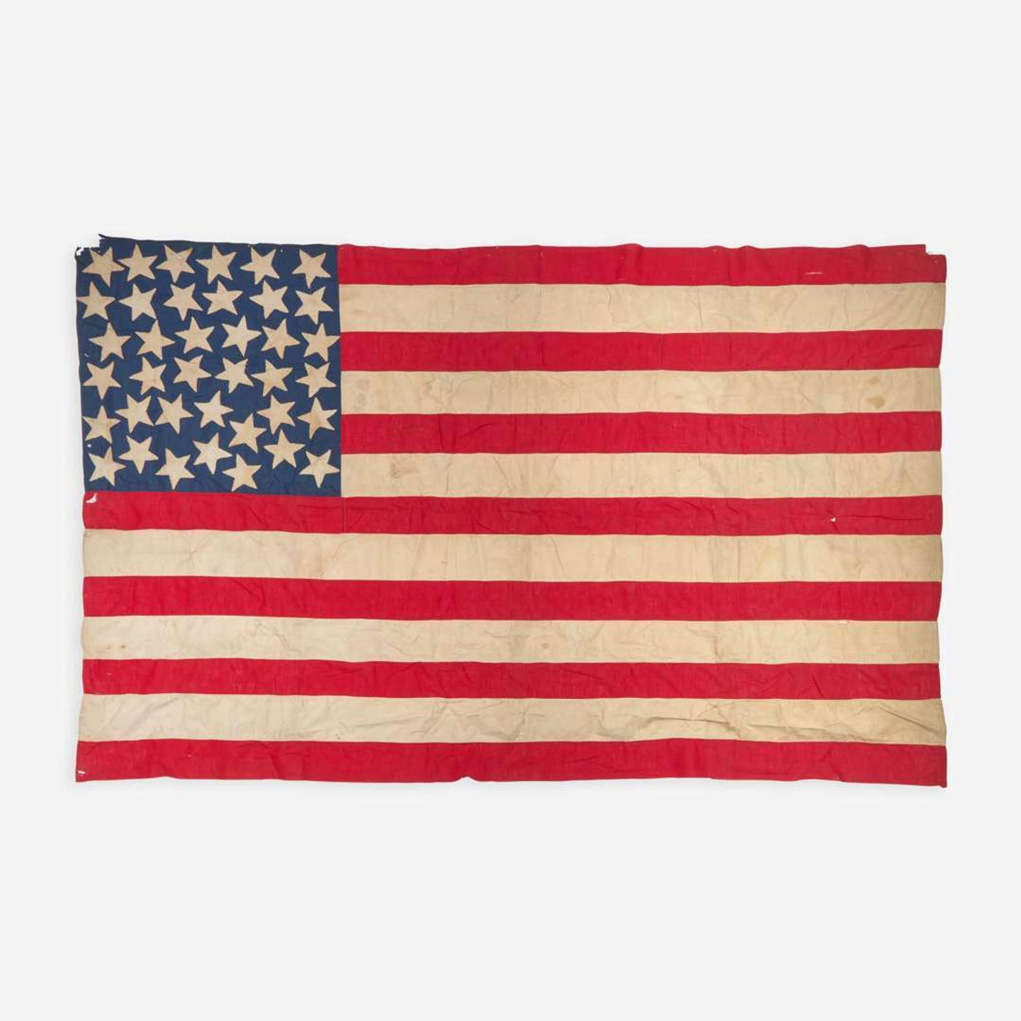 A 38-Star American National Flag commemorating Colorado statehood 1877-1889