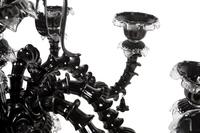 A Black Murano Glass Ten-Light Chandelier