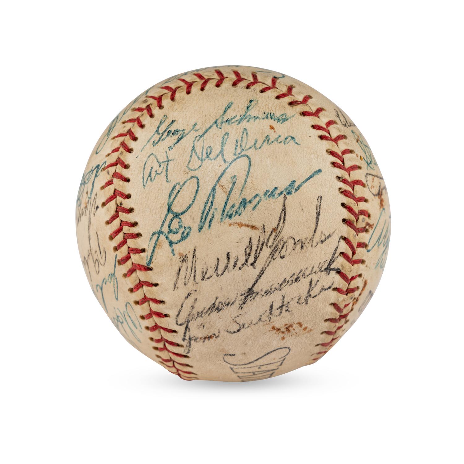 A 1953 Seattle Rainers Team Signed Autograph Baseball