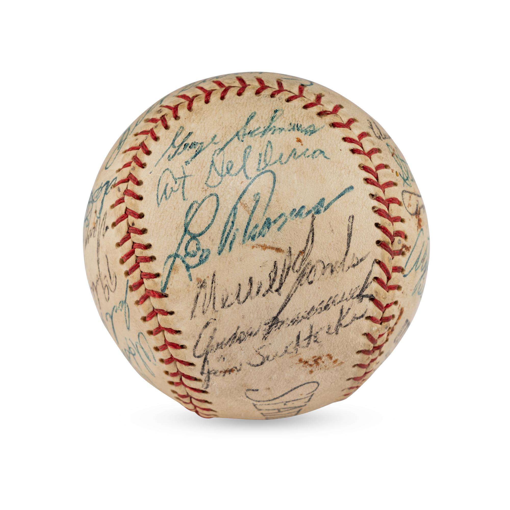 A 1953 Seattle Rainers Team Signed Autograph Baseball