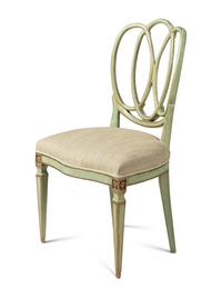 A Set of Eight Gustavian Style Painted Dining Chairs