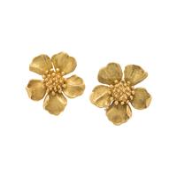 Tiffany & Co., Yellow Gold Dogwood Earrings