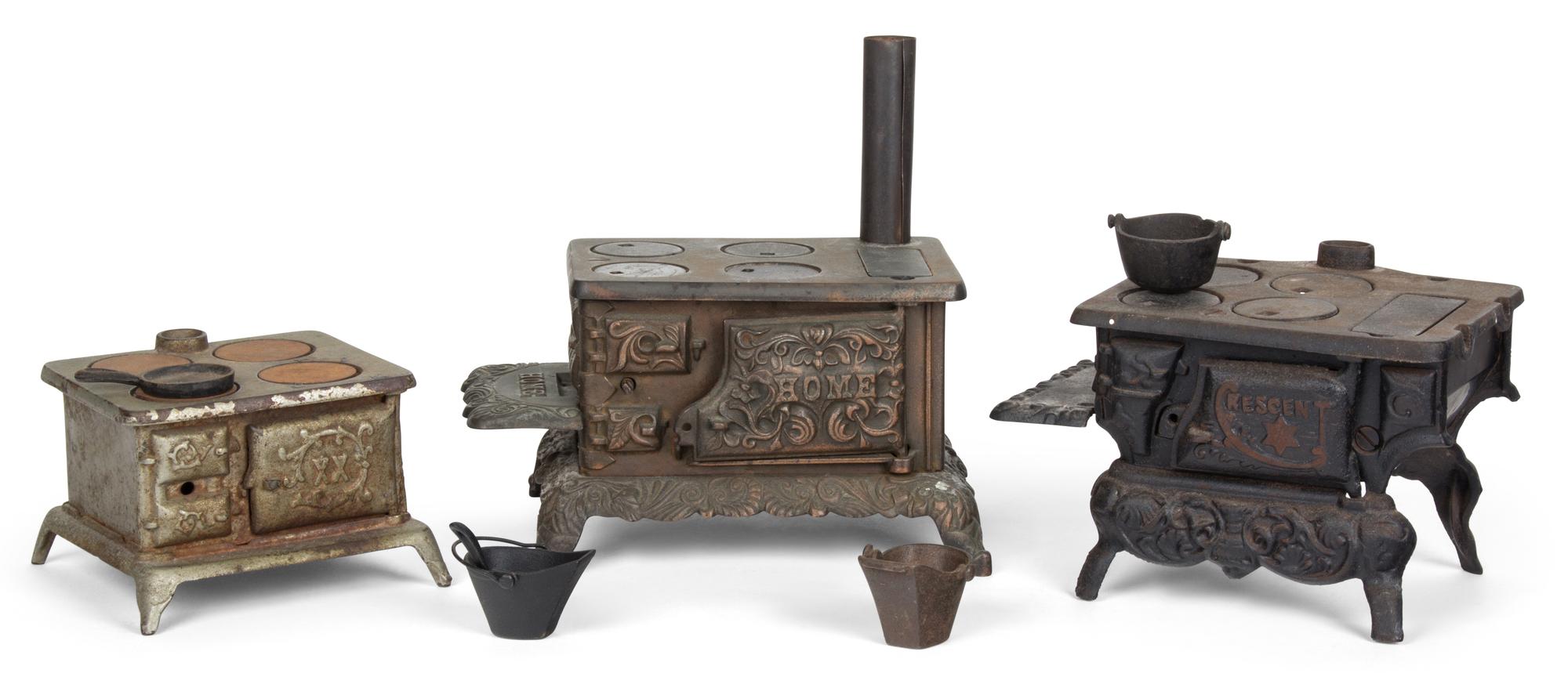 A Collection of Twelve Salesman Sample Stoves Height of average stove 8 inches. — 19TH AND 20TH CENTURY
