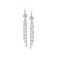 WHITE GOLD AND DIAMOND FRINGE EARRINGS