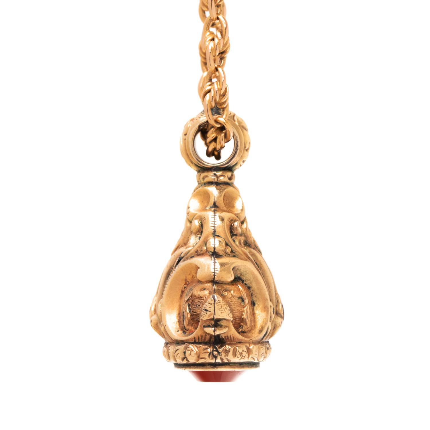 CARNELIAN FOB NECKLACE