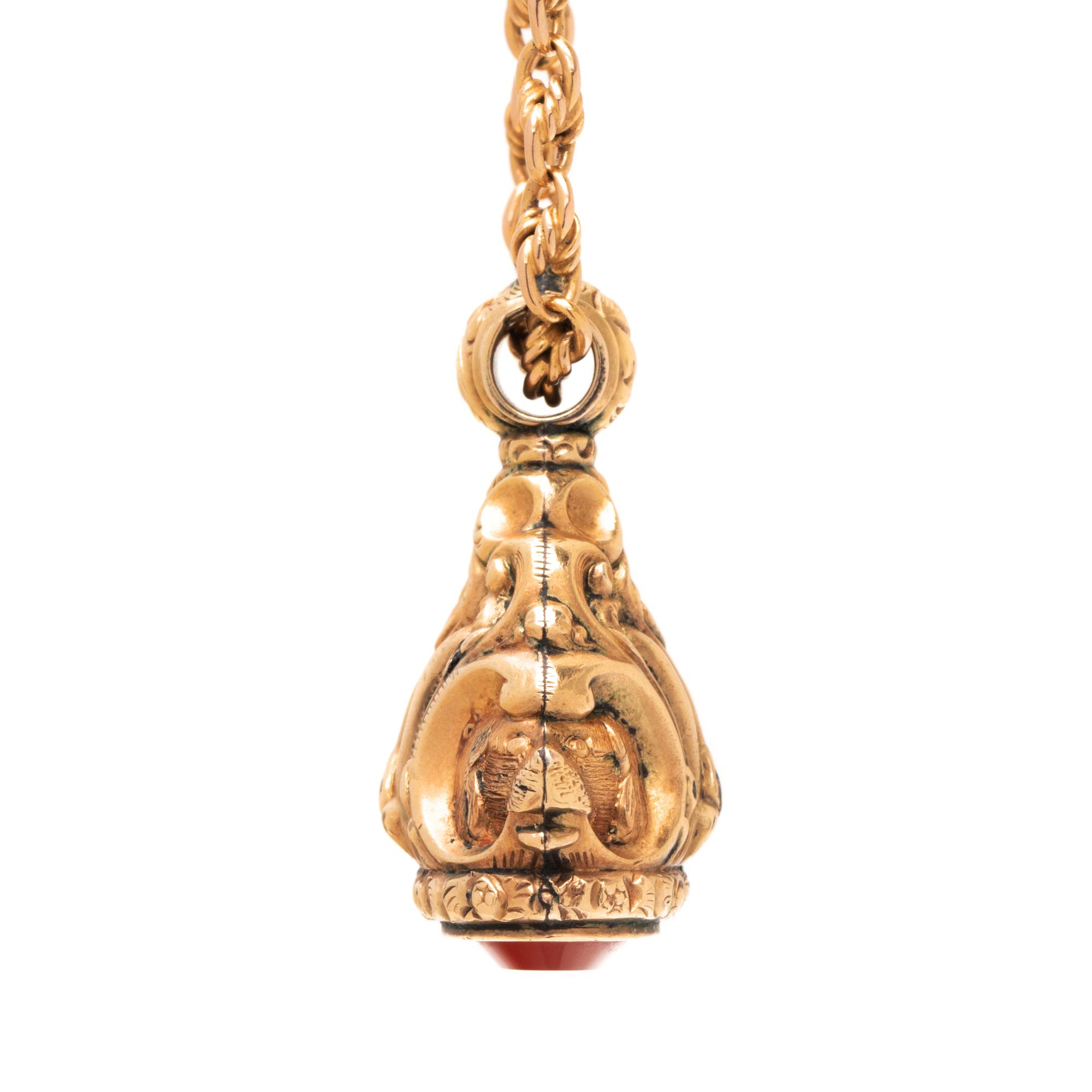 CARNELIAN FOB NECKLACE