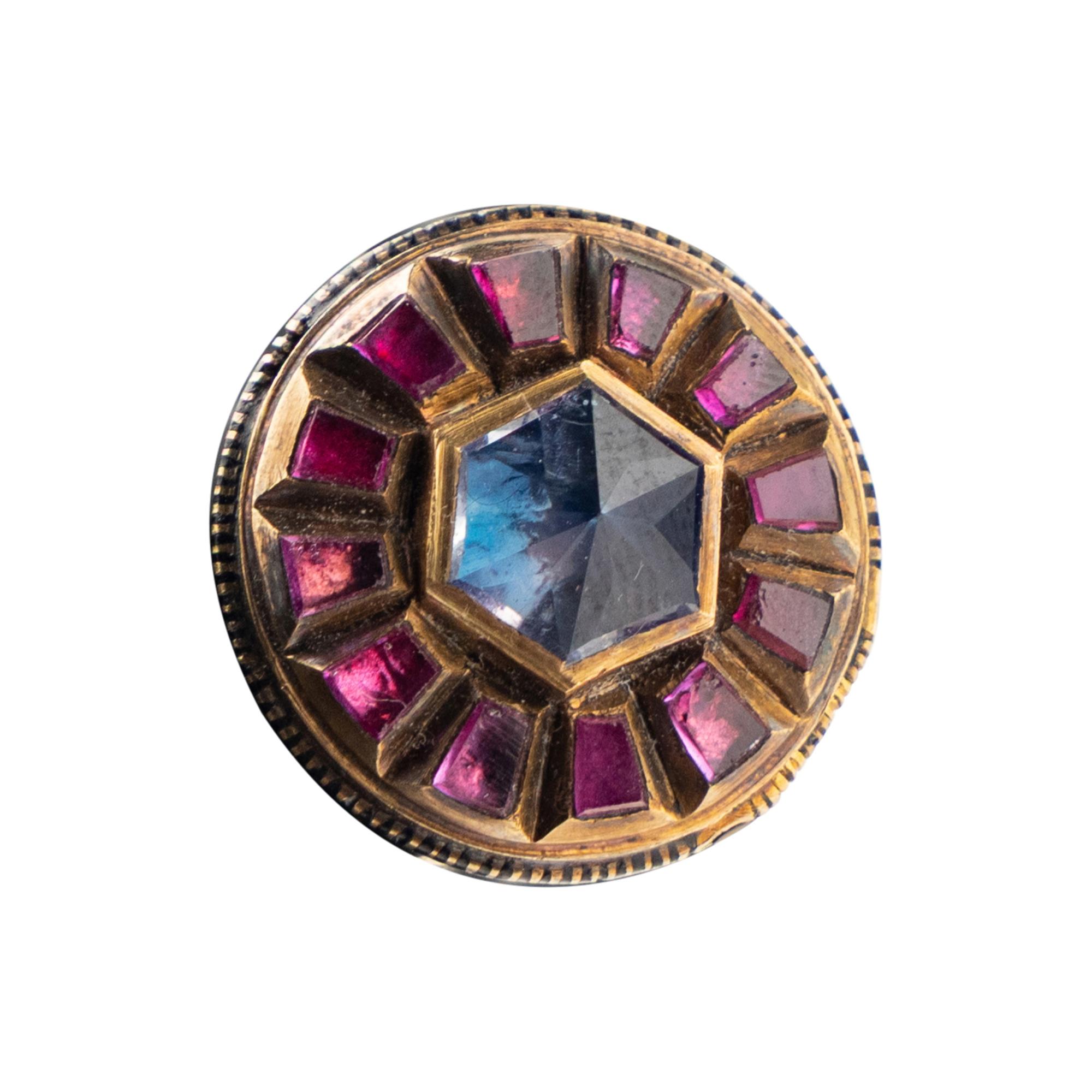 A Continental Gold, Jeweled and Enamel Decorated "Surprise" Compass-Ring