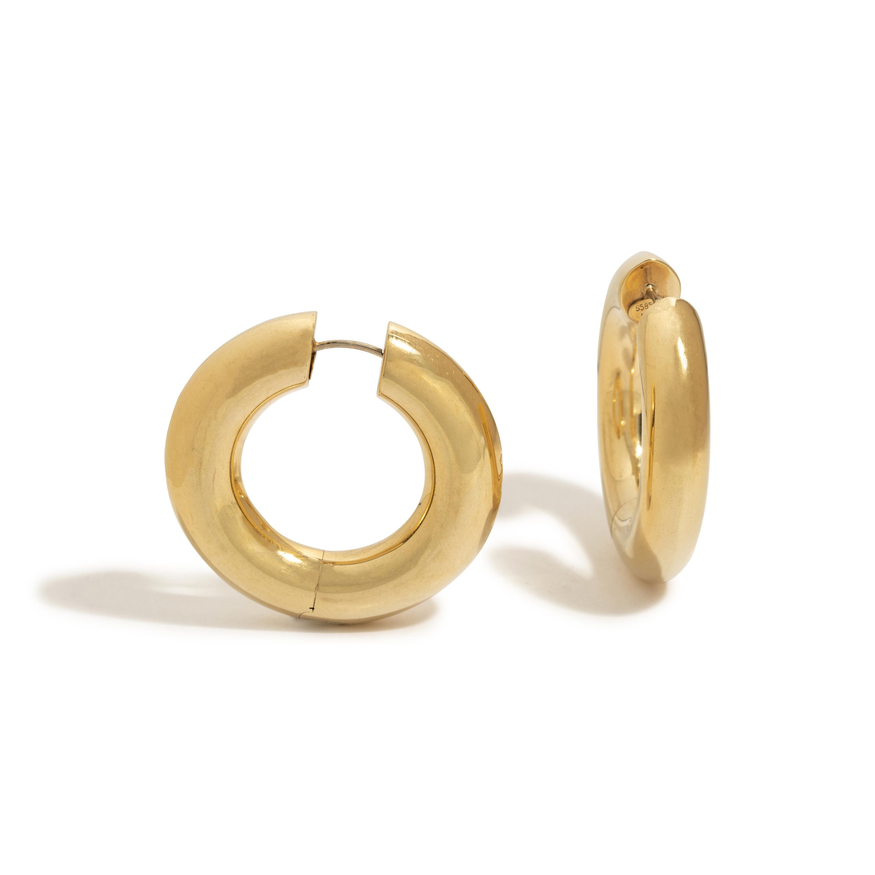 YELLOW GOLD HOOP EARRINGS