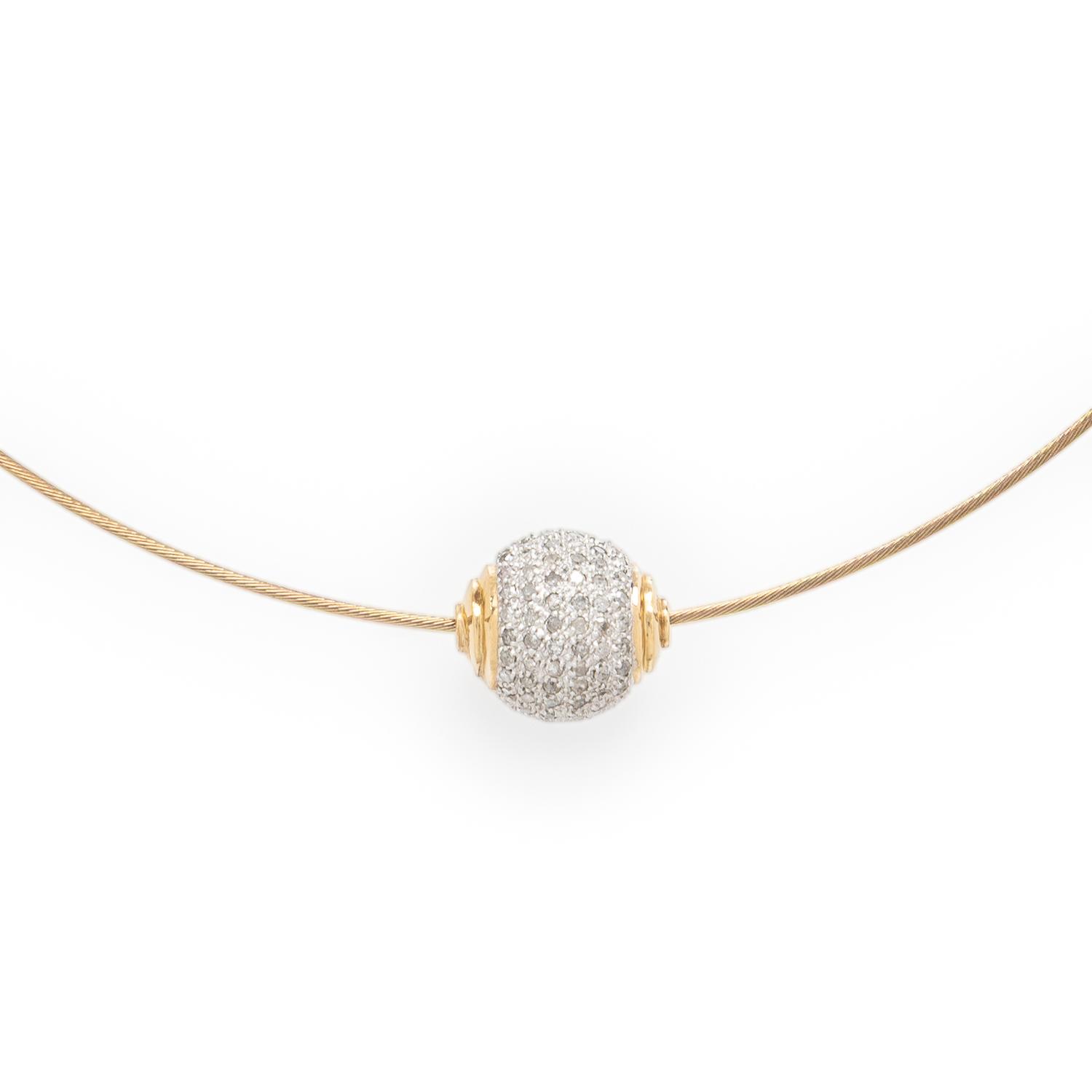 Diamond and Yellow Gold Necklace