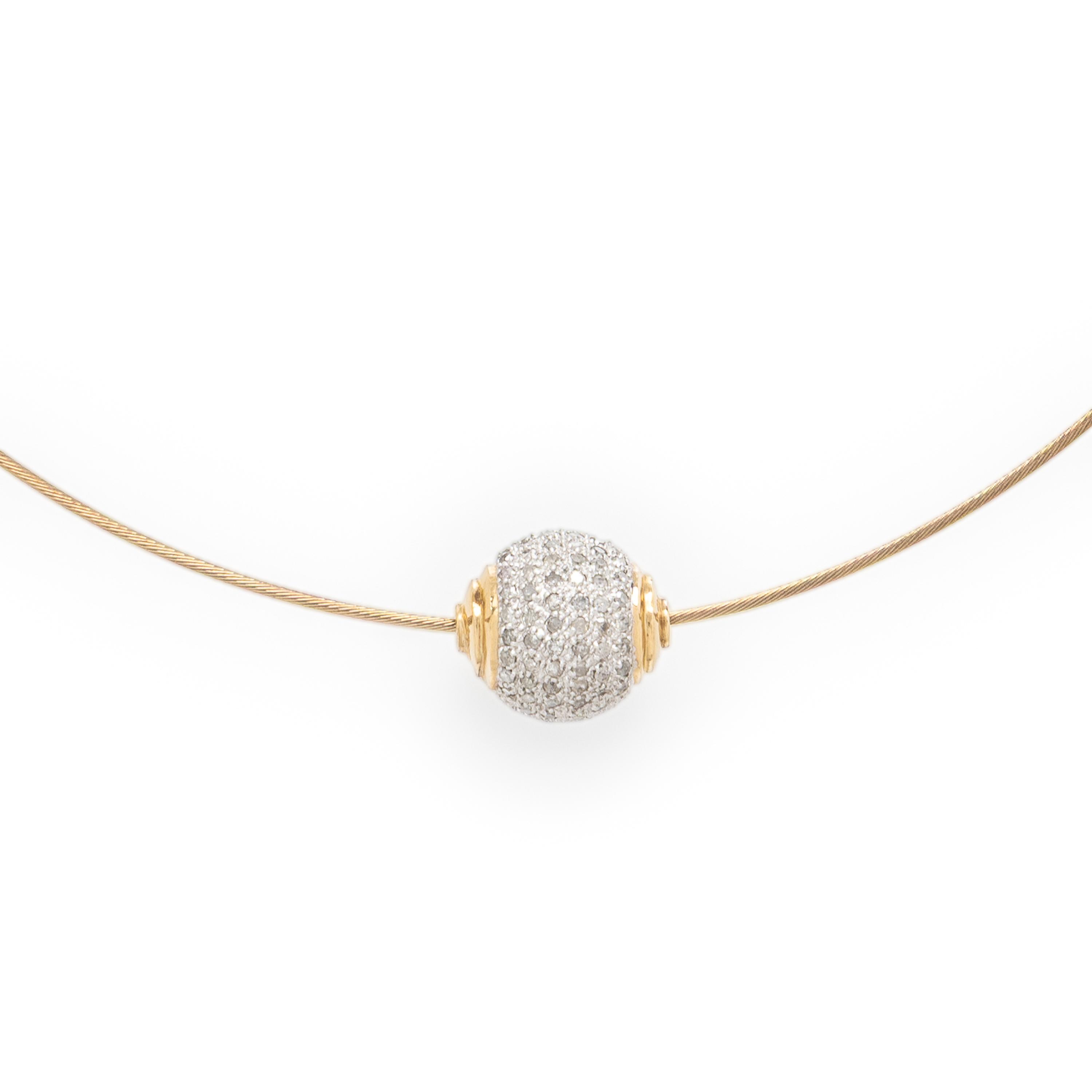 Diamond and Yellow Gold Necklace