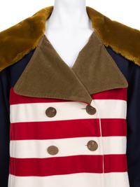 Jean de Castelbajac Coat with Faux Fur Trim, 1980s