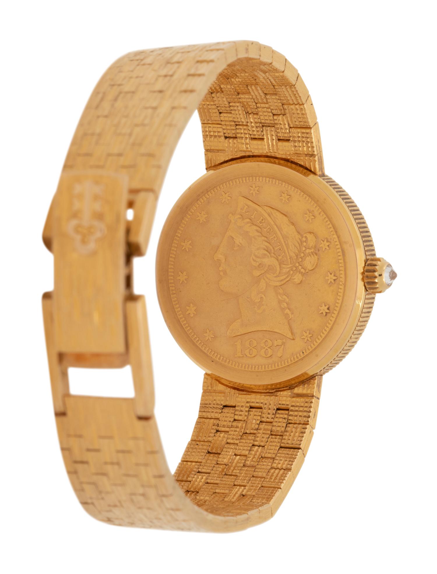 CORUM, 18K YELLOW GOLD US $5 COIN WRISTWATCH