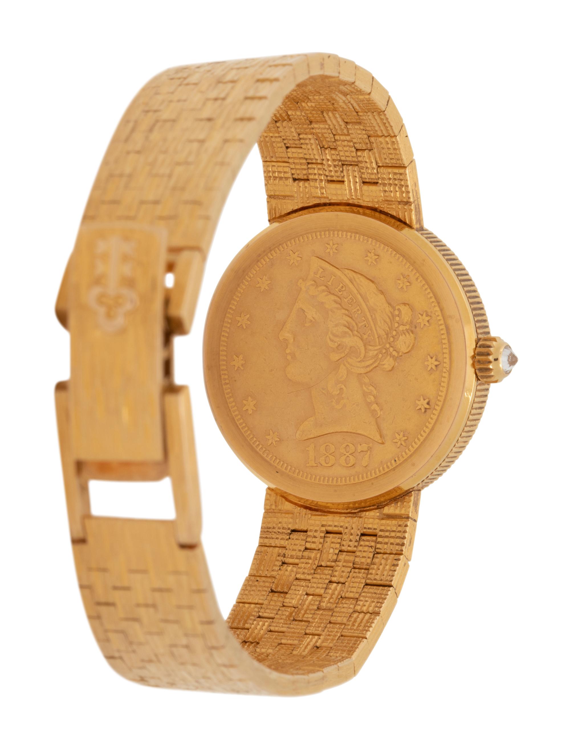 CORUM, 18K YELLOW GOLD US $5 COIN WRISTWATCH