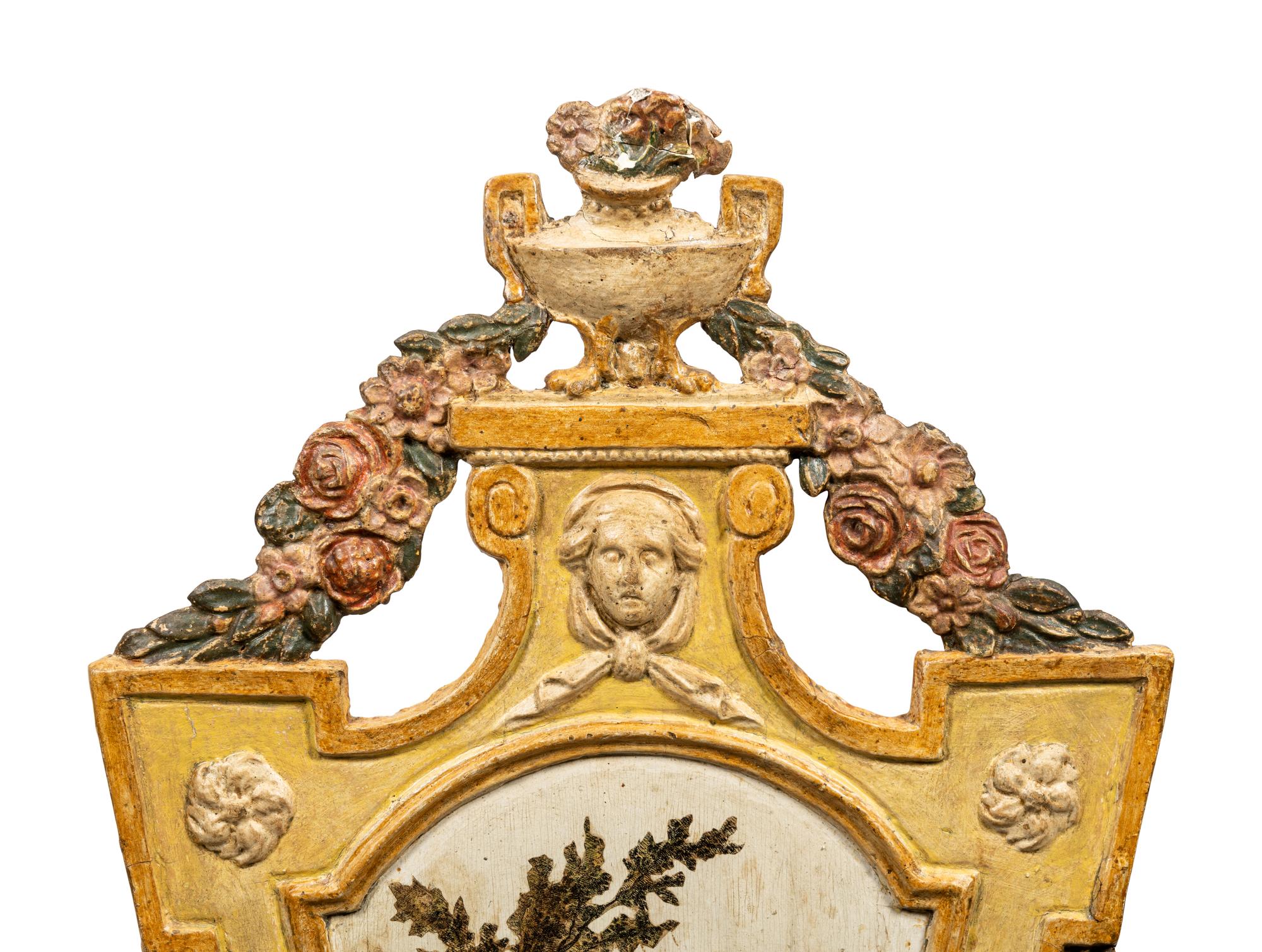 A Pair of North Italian Polychrome-Painted Two-Light Sconces